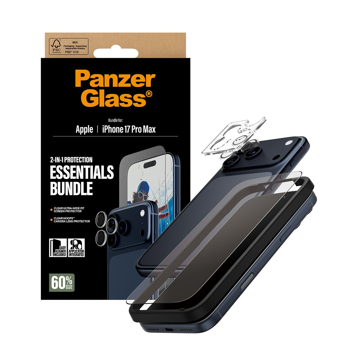 PanzerGlass® 2-in-1 Essentials Set iPhone 17 Pro Max